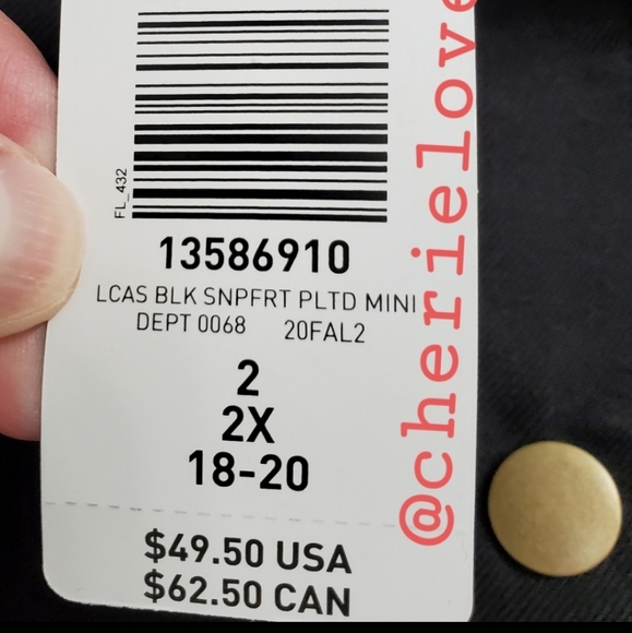 TORRID Button Front Mini Twill Skirt! NWT! - Picture 8 of 8